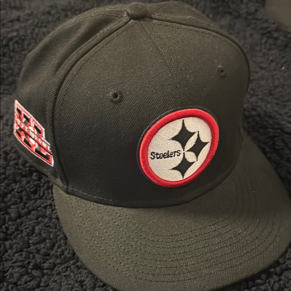 New Era Black Steelers Hat